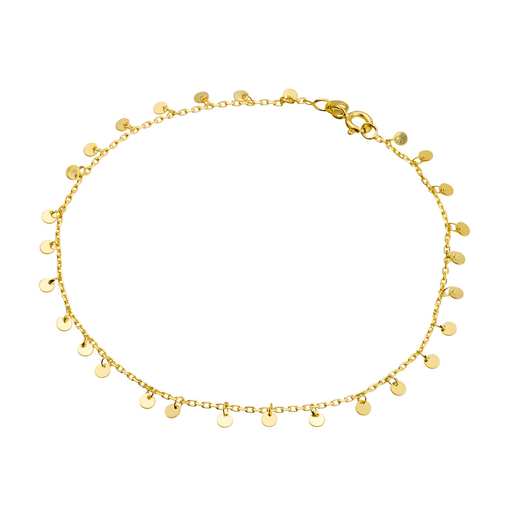 Gold Gypsy Disc Anklet