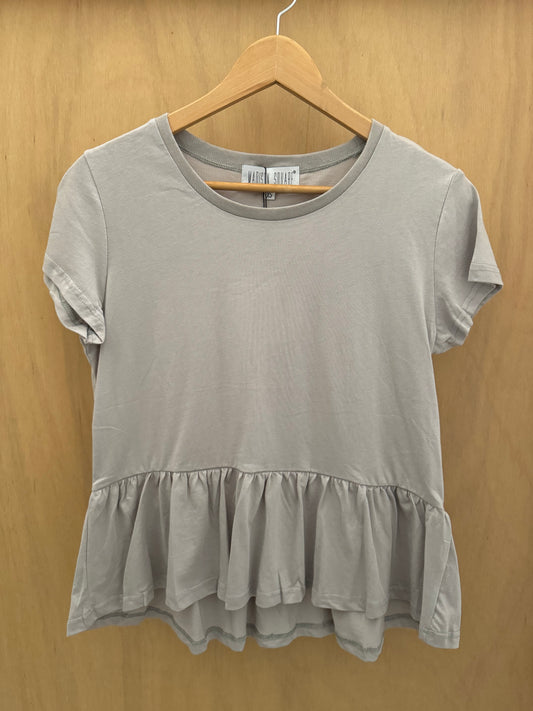 Madison Square Frill Tee Taupe