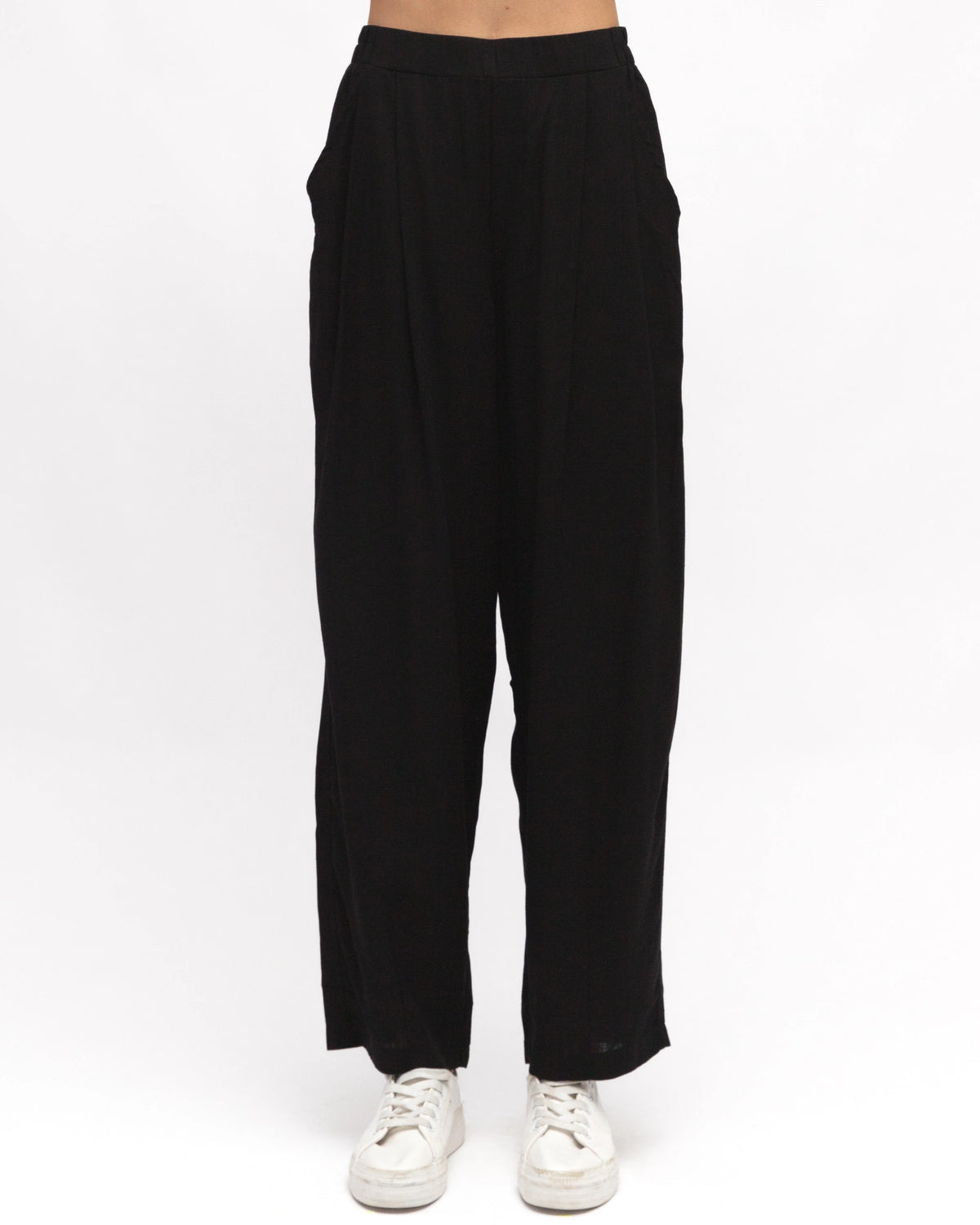 Linen Lux Pants Black