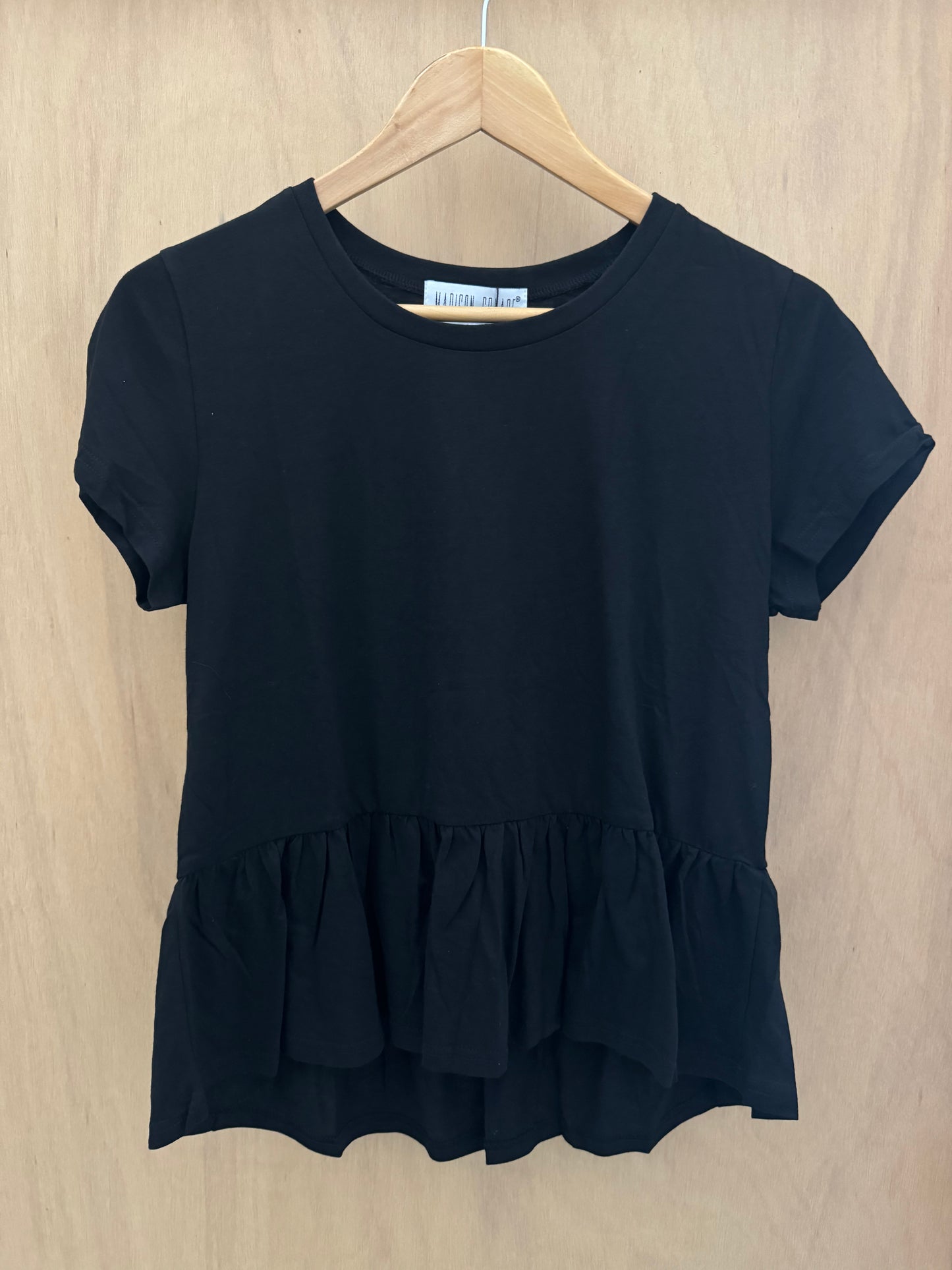 Madison Square Frill Tee Black