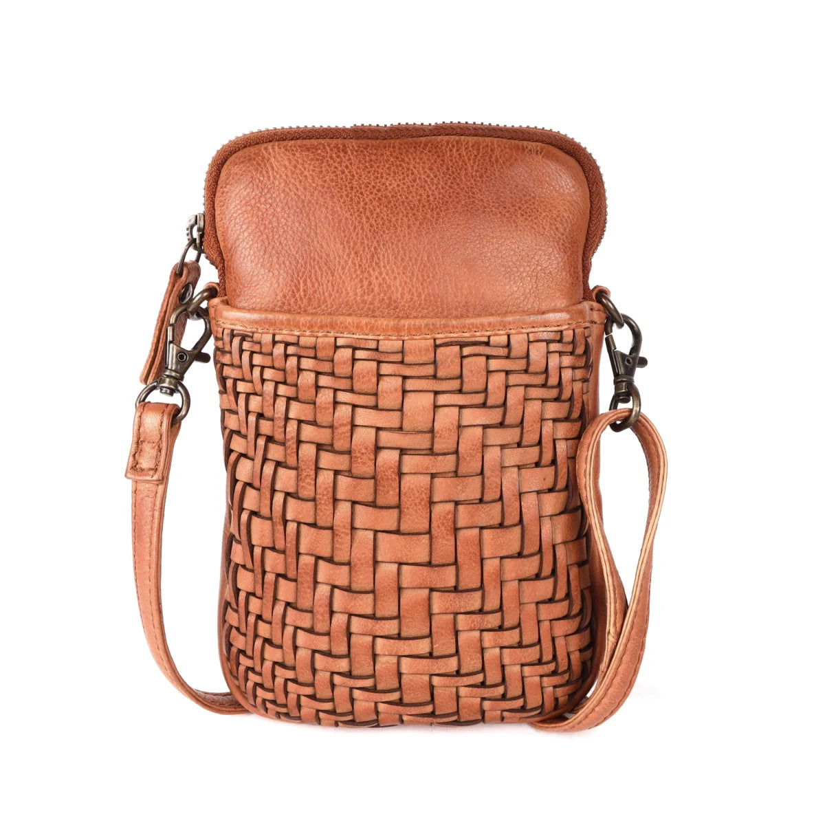 Rosebery Leather Crossbody Bag Cognac