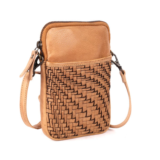 Rosebery Leather Crossbody Bag Sand