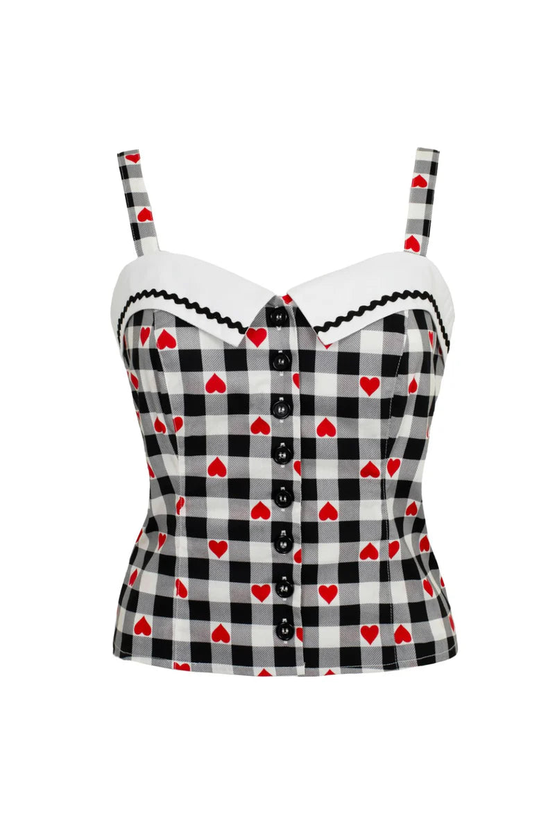 Leonie Top Black White