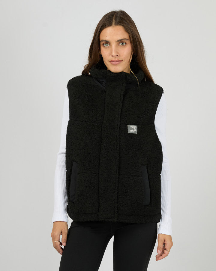 Cosy Club Teddy Vest Black