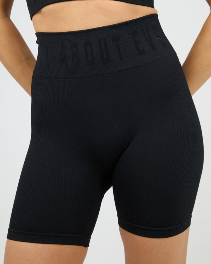 Remi Rib Bike Short - Black